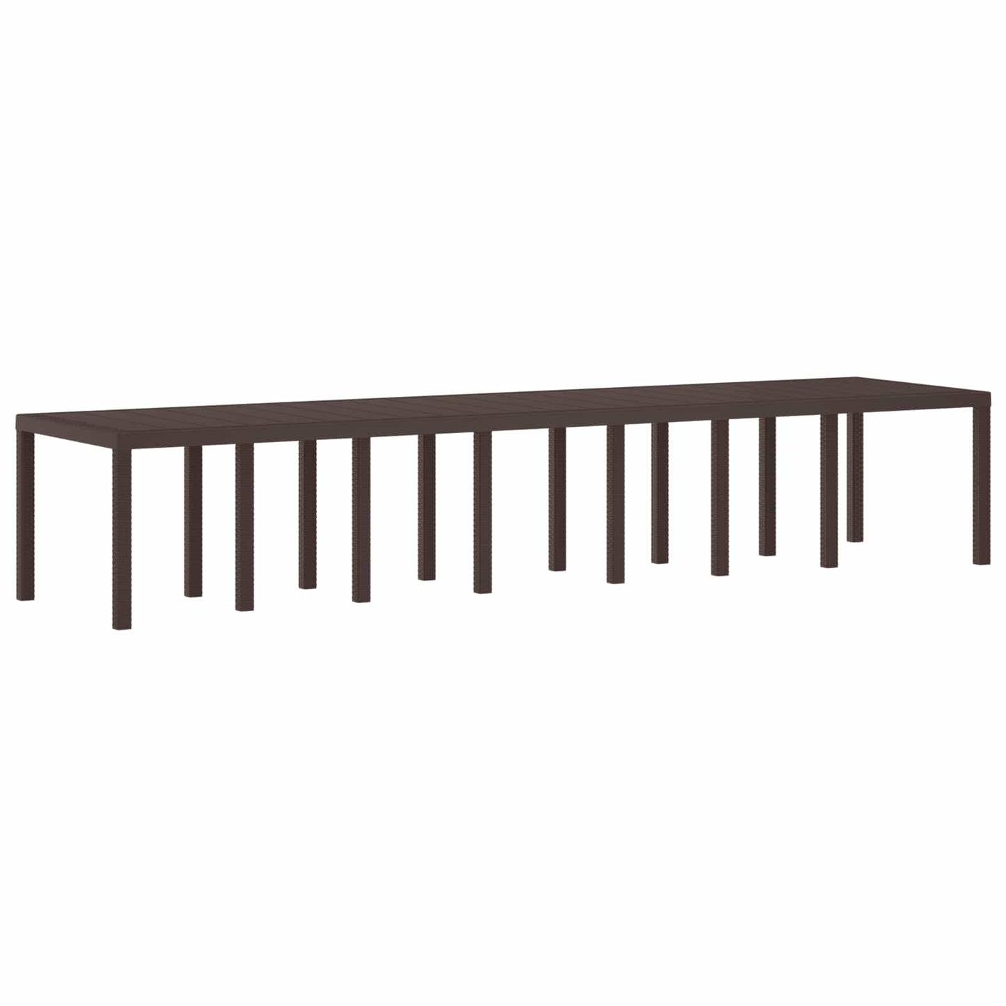 vidaXL Τραπέζι Κήπου Καφέ 400 x 100 x 73 εκ. συνθετικό ρατάν