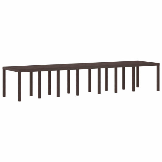vidaXL Τραπέζι Κήπου Καφέ 400 x 100 x 73 εκ. συνθετικό ρατάν