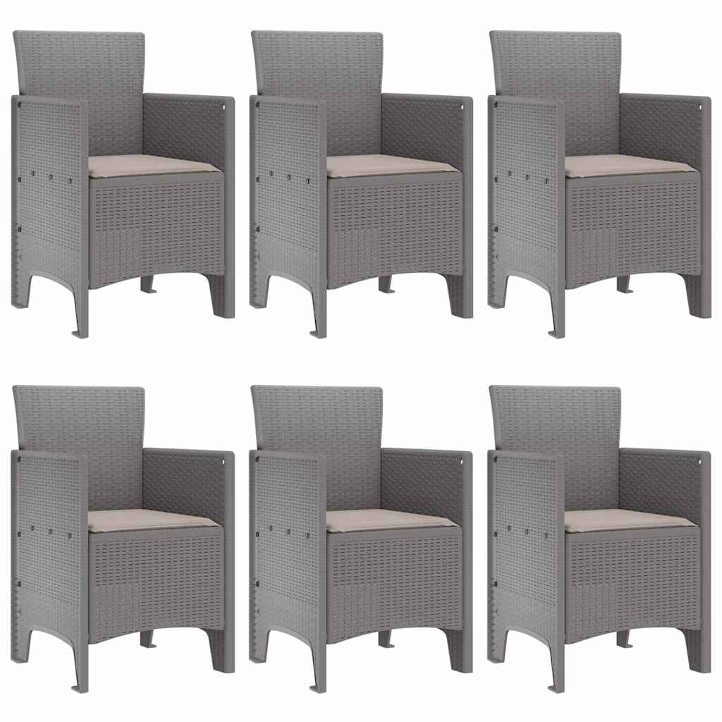 vidaXL Σετ Φαγητού Κήπου 7 pcs Ανοιχτό γκρι Πλαστικό