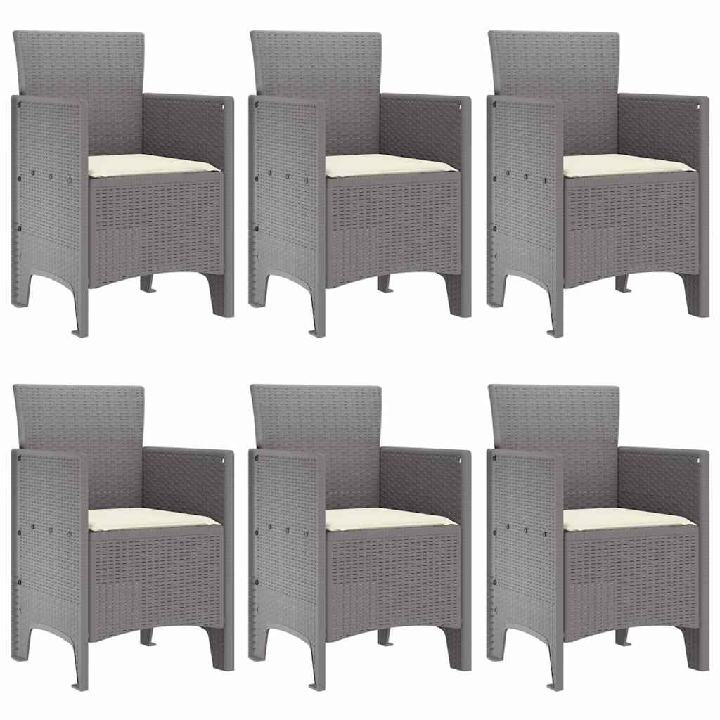 vidaXL Σετ Τραπεζαρίας Κήπου 7 pcs Ανοιχτό γκρι