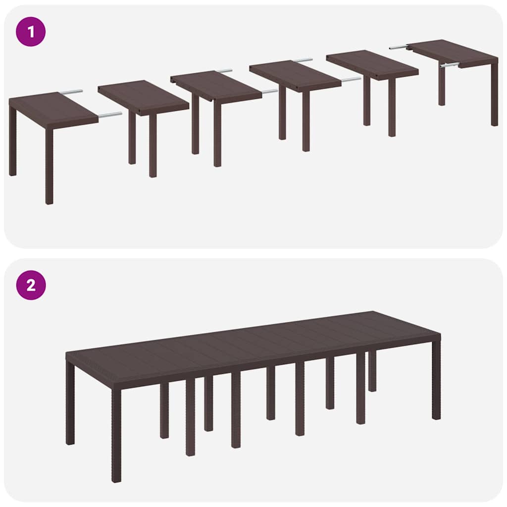 vidaXL Σετ Τραπεζαρίας Κήπου με Μαξιλάρια 13 pcs Καφέ και Ανθρακί