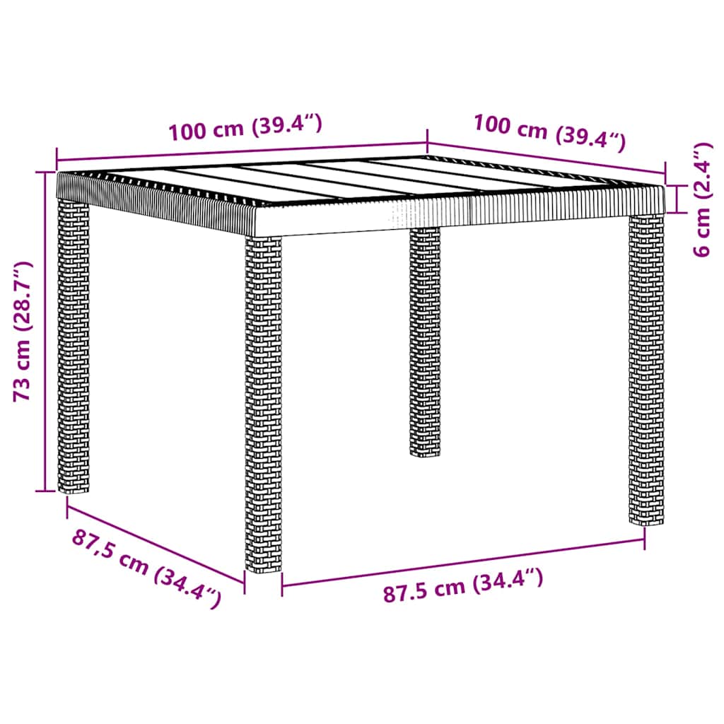 vidaXL Σετ εξωτερικής τραπεζαρίας 3 pcs Λευκό 100 x 100 x 73 εκ