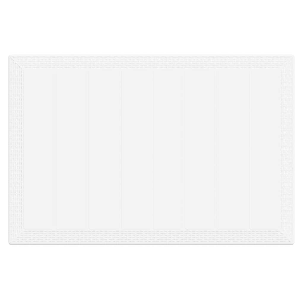 vidaXL Σέτ φαγητού για κήπο 5 pcs Λευκό Rattan Polt