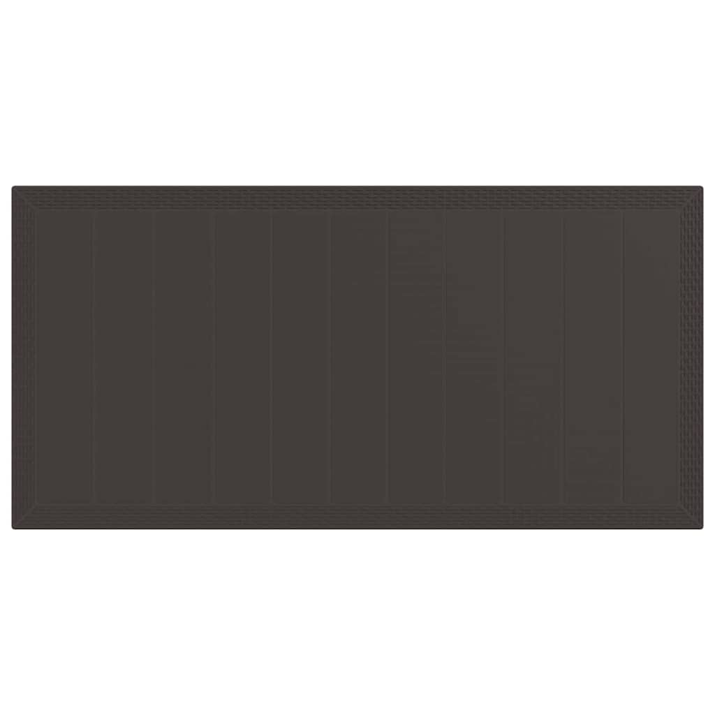 vidaXL Σετ τραπεζαρίας εξωτερικού χώρου 7 pcs Καφέ 200 x 100 x 73 εκ.