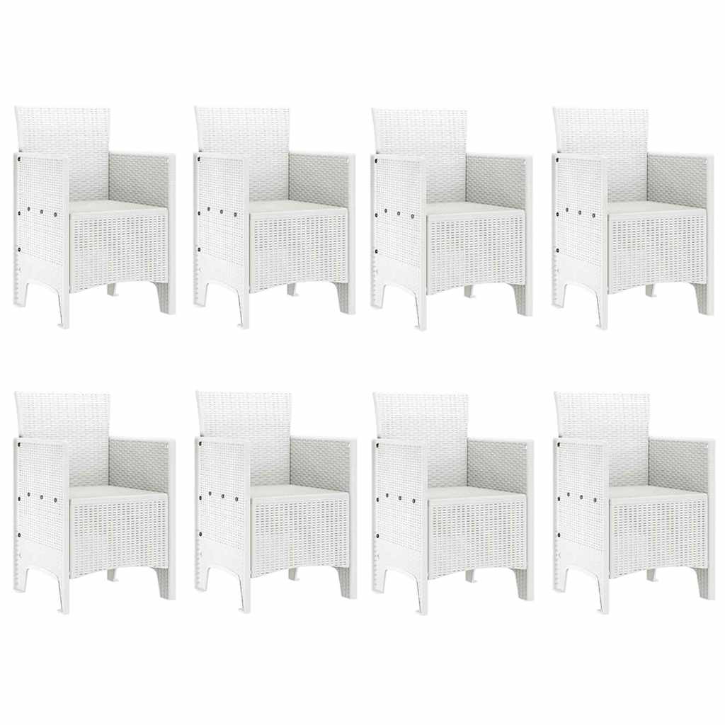 vidaXL Σέτ φαγητού για κήπο 9 pcs Ανοιχτό γκρι Rattan Polt