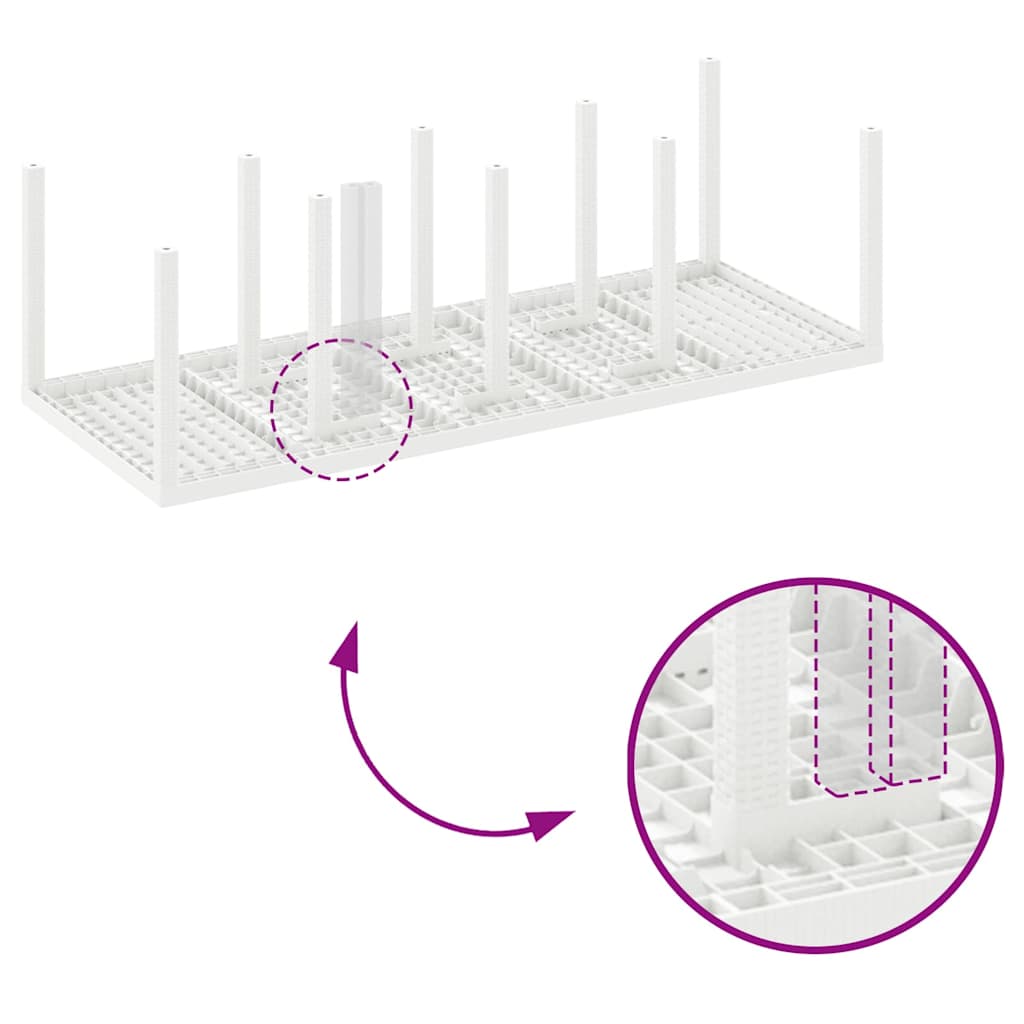 vidaXL Σέτ φαγητού για κήπο 9 pcs Ανοιχτό γκρι Rattan Polt