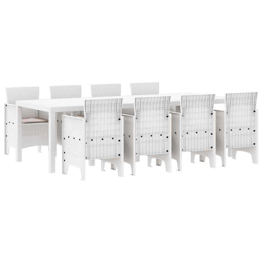 vidaXL Σετ Εξωτερικής Τραπεζαρίας 9 pcs Ανοιχτό γκρι 250 x 100 x 73 εκ