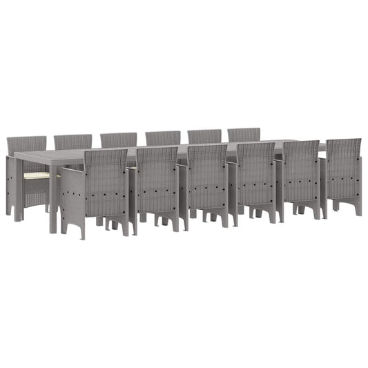 vidaXL Σετ Εξωτερικής Τραπεζαρίας 13 pcs Ανοιχτό γκρι Σετ 12 Ατόμων