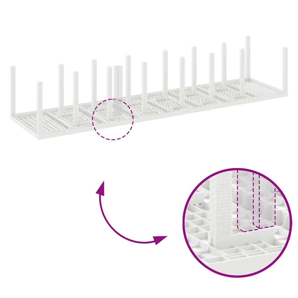 vidaXL Σετ Φαγητού Κήπου 15 pcs Λευκό Μεγάλο
