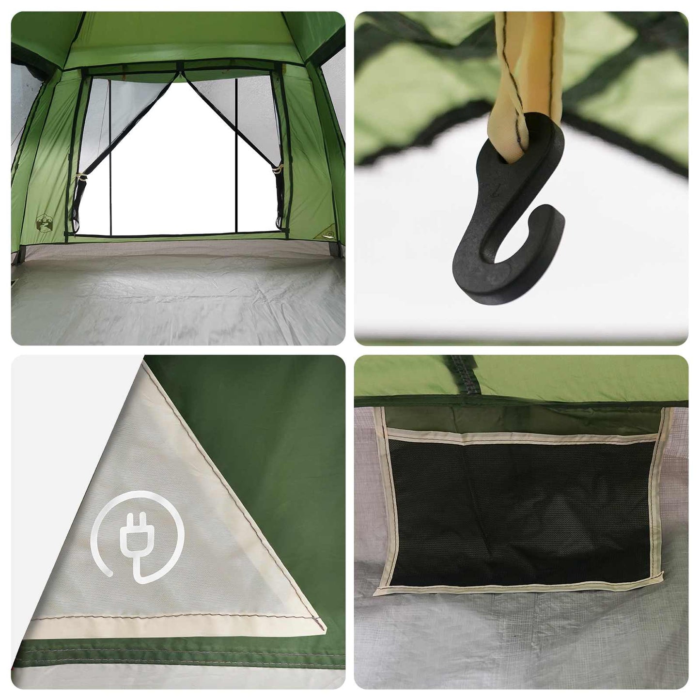 vidaXL Αυτόνομη σκηνή με αδιάβροχη επικάλυψη για 3 άτομα με γρήγορη απελευθέρωση