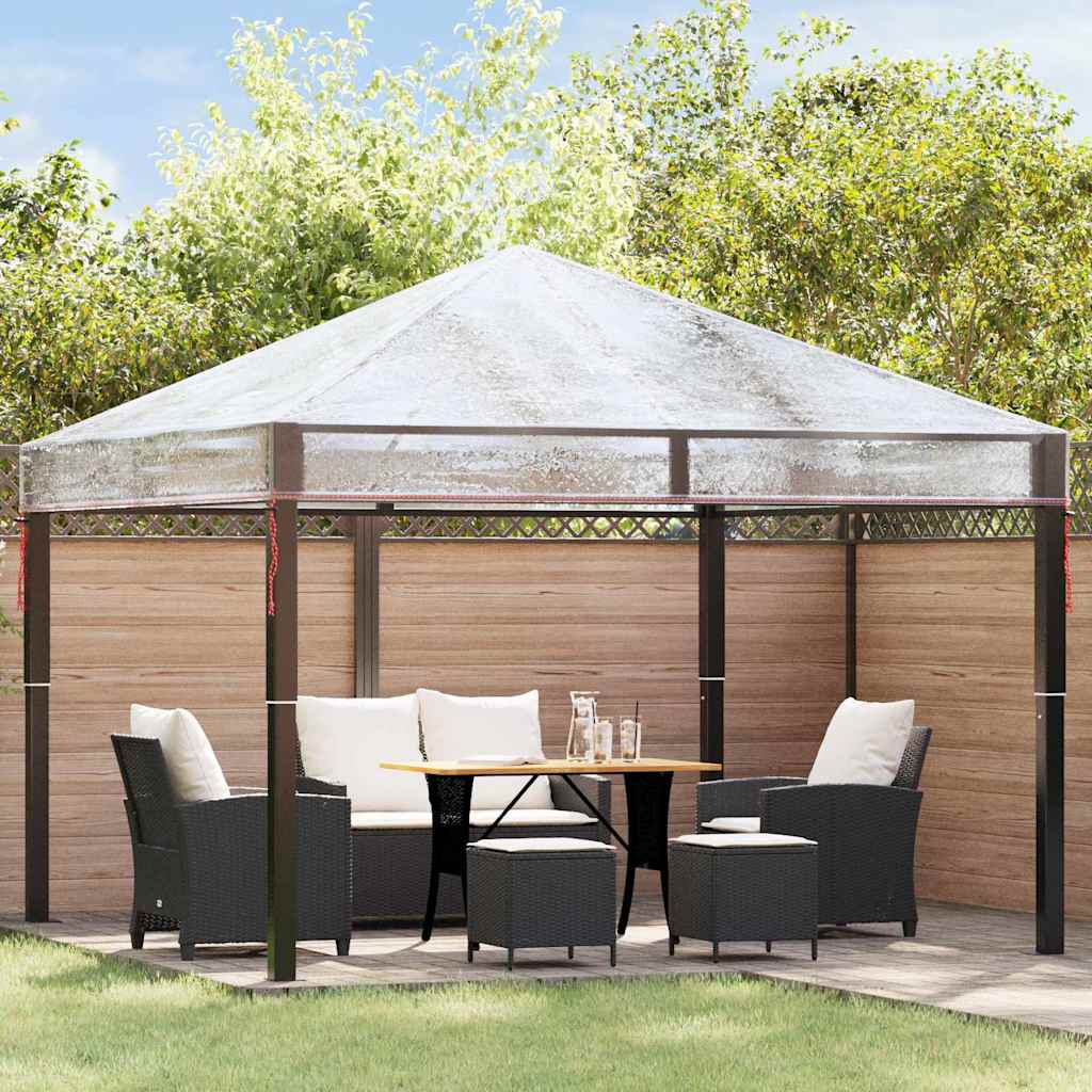 vidaXL Αντικατάσταση Κάλυψης Γκαζebo 300 x 300 x 26 εκ Διαφανές PVC