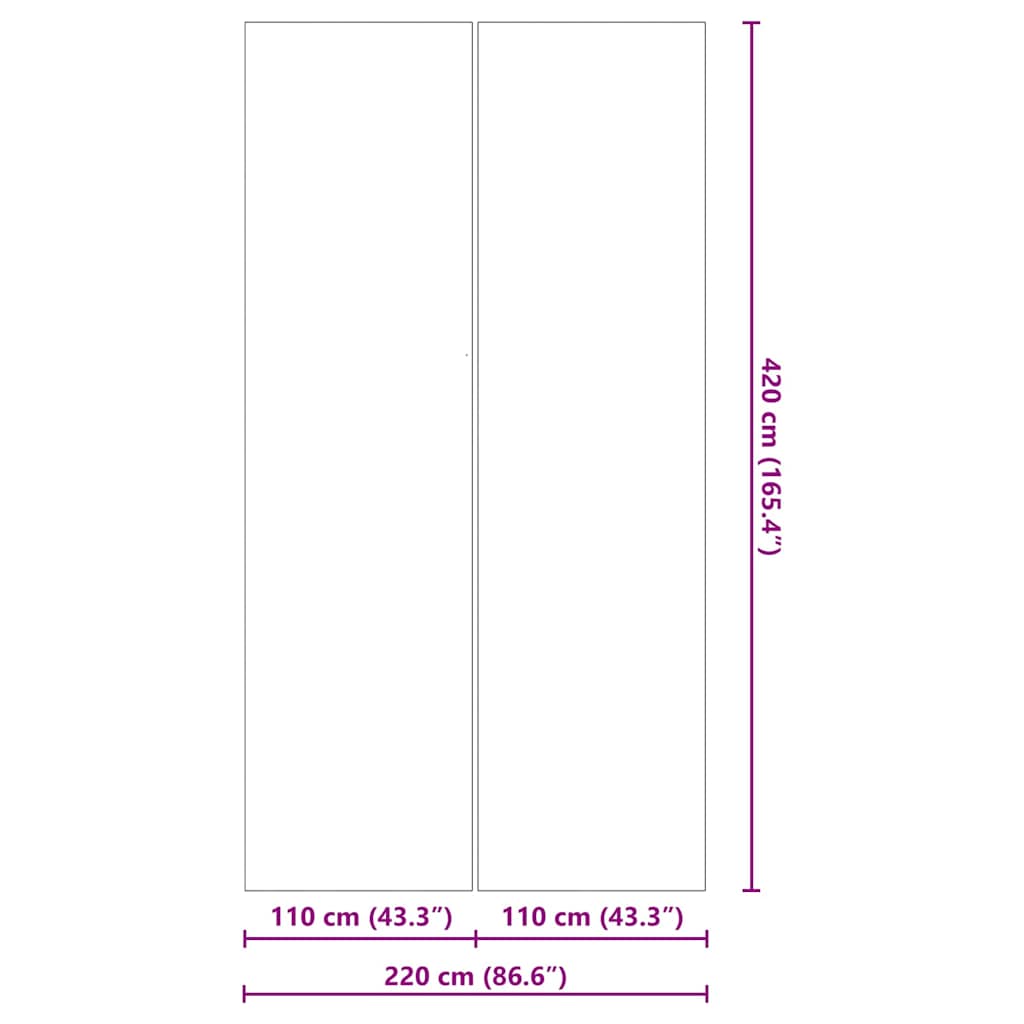 vidaXL Ορθογώνιο Κάλυμμα Πισίνας Μαύρο 420 x 220 cm Πλαστικό