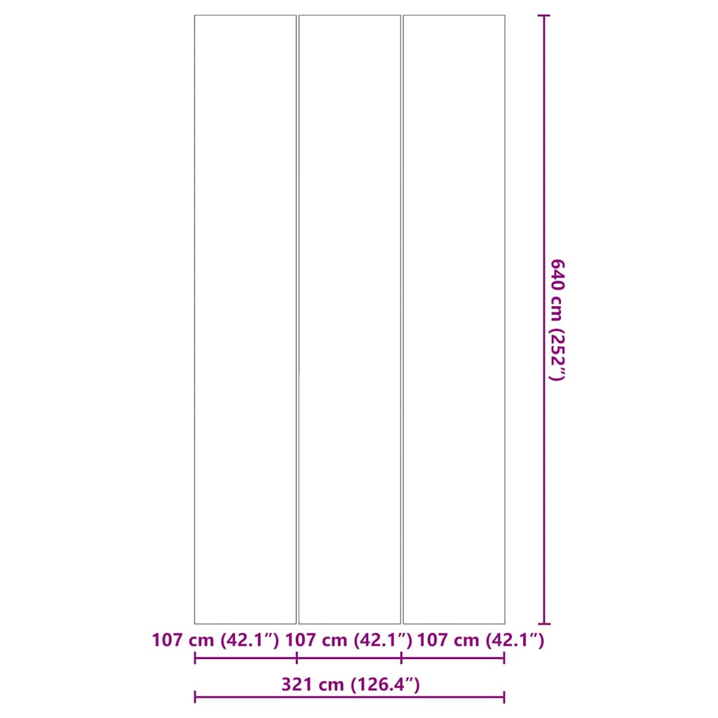 vidaXL Ορθογώνιο Κάλυμμα Πισίνας Μαύρο 640 x 321 cm Πολυαιθυλένιο