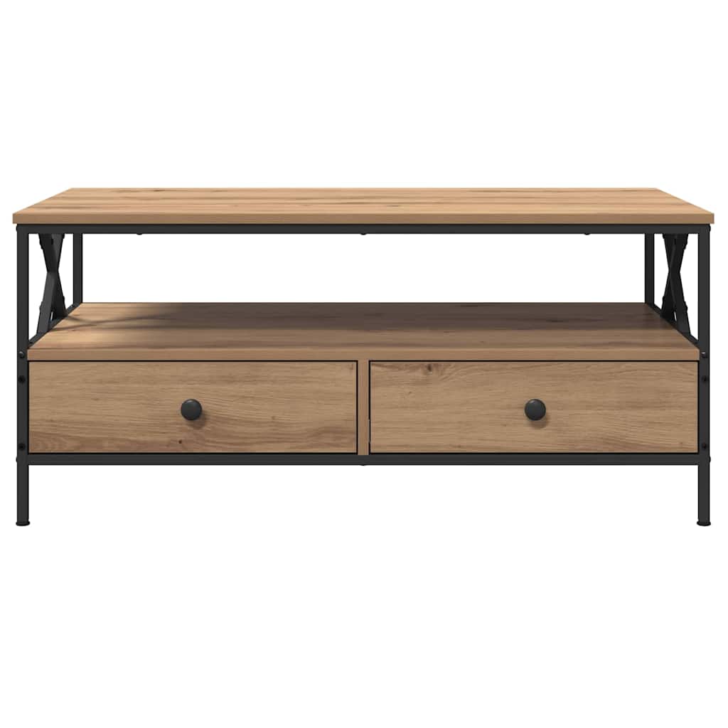 vidaXL Τραπεζάκι σαλονιού with Drawer artisan δρυς 100 x 51 x 45 cm