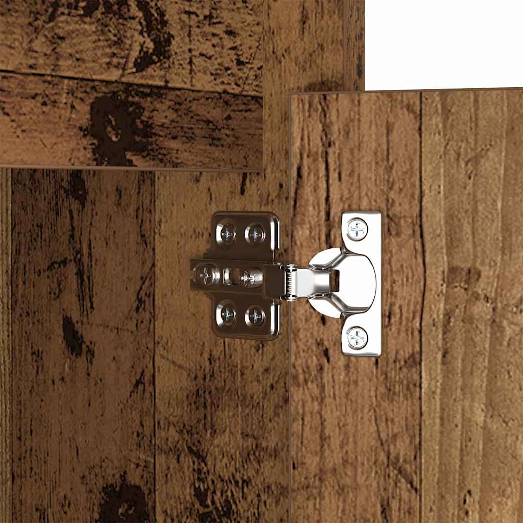 vidaXL LED Κρεβατάκι Ντουλάπα 2 pcs Παλαιό ξύλο 38 x 34 x 61 εκ.