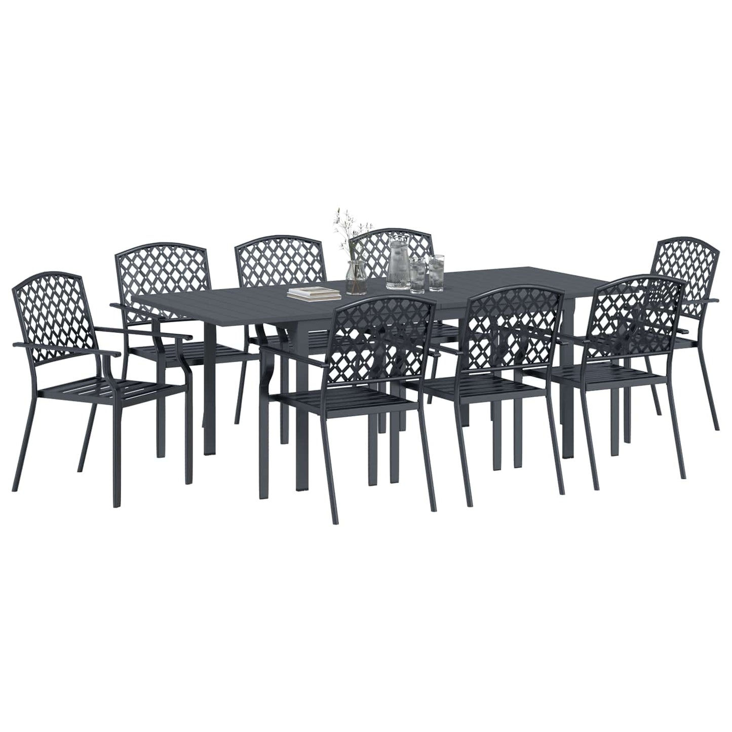 vidaXL Ρυθμιζόμενο Σετ Κηπουρικής Διατροφής 9 pcs Ατσάλι