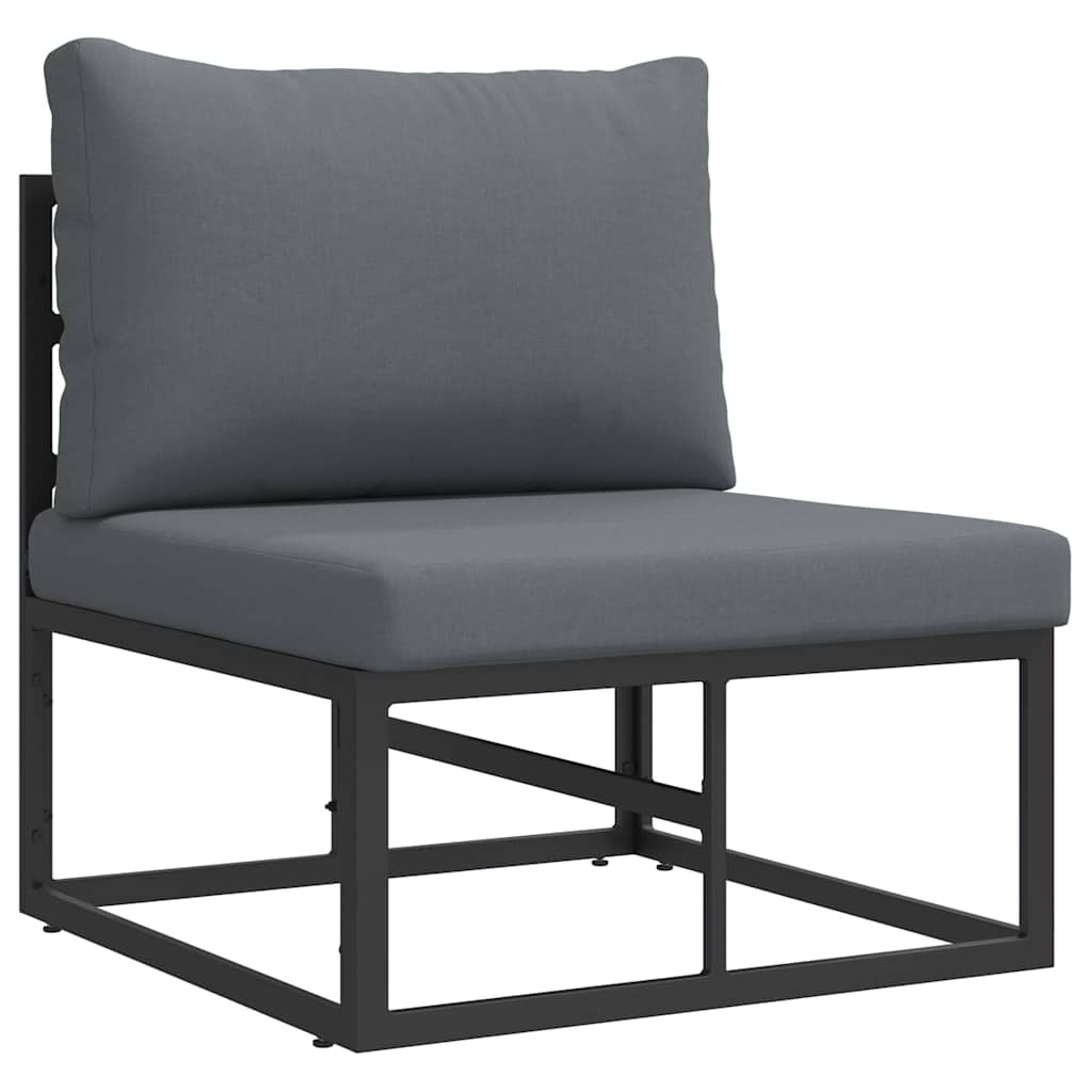 vidaXL Σετ Καναπέ Κήπου 4 pcs Μαύρο Μέταλλο