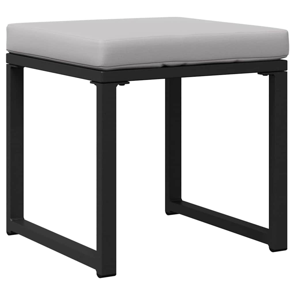 vidaXL Σετ Καναπέ Κήπου 6 pcs Μαύρο Ατσάλι