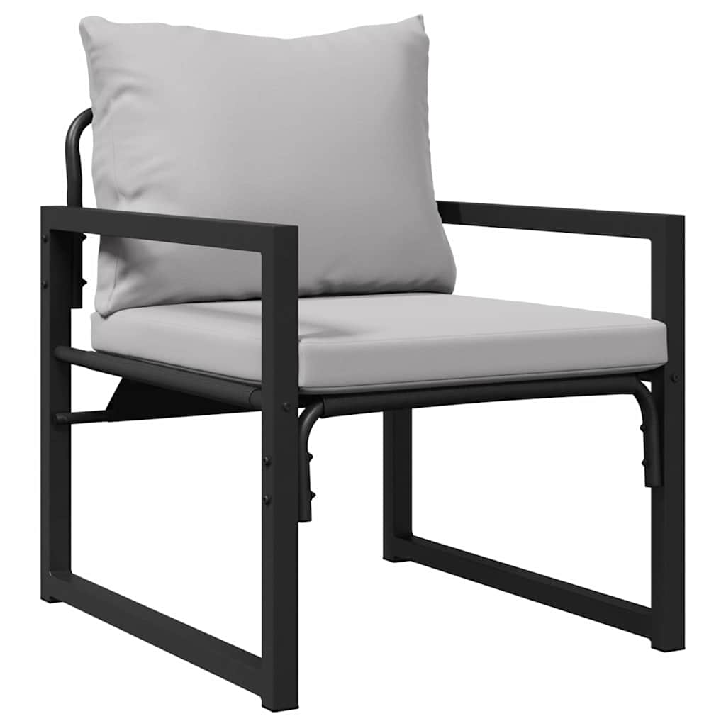 vidaXL Σετ Καναπέ Κήπου 6 pcs Μαύρο Ατσάλι