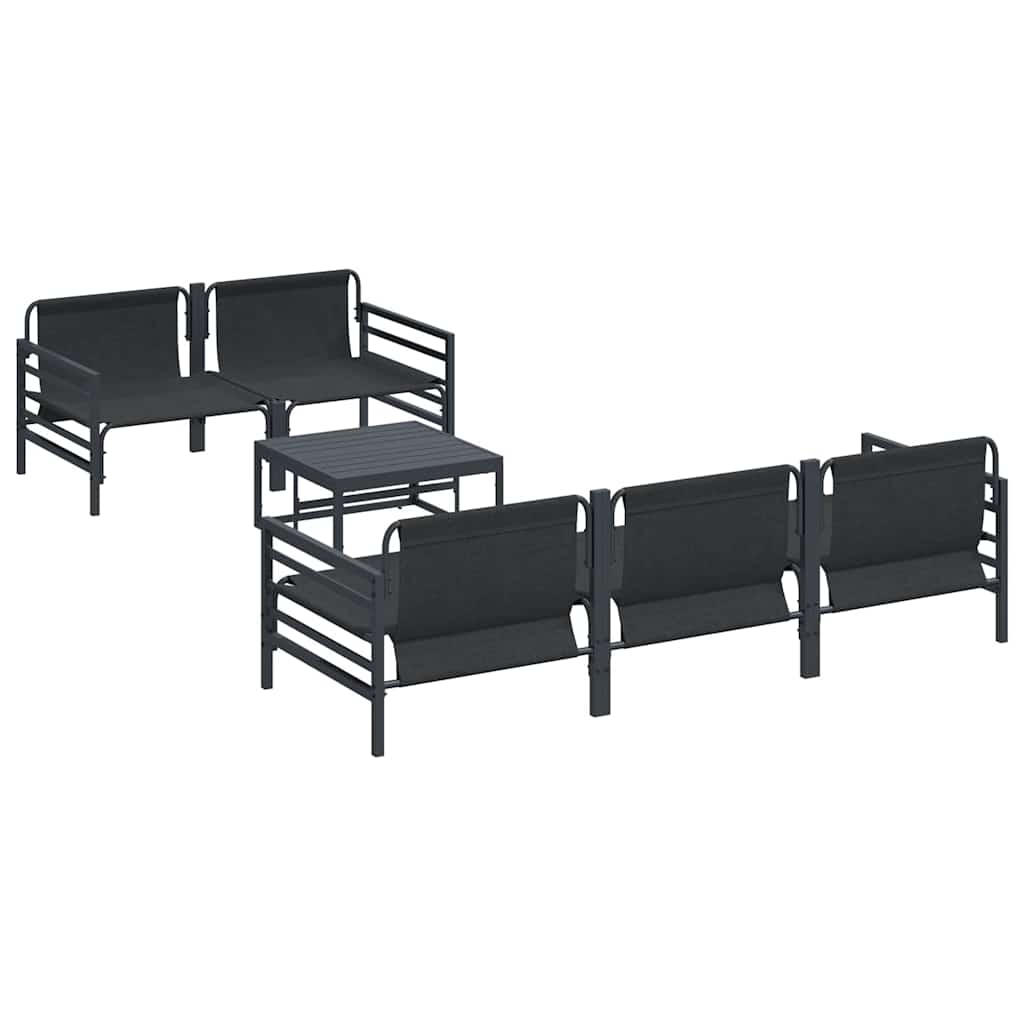 vidaXL Σετ Καναπέ Κήπου με μαξιλάρι με μαξιλάρι 6 pcs Ανθρακί 70 x 70.5 x 31.5 εκ.