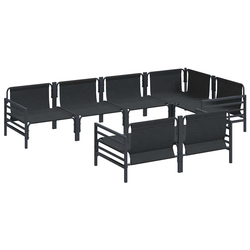 vidaXL Σετ Καναπέ Κήπου με μαξιλάρι με μαξιλάρι 7 pcs Ανθρακί 320 x 160 x 71 εκ