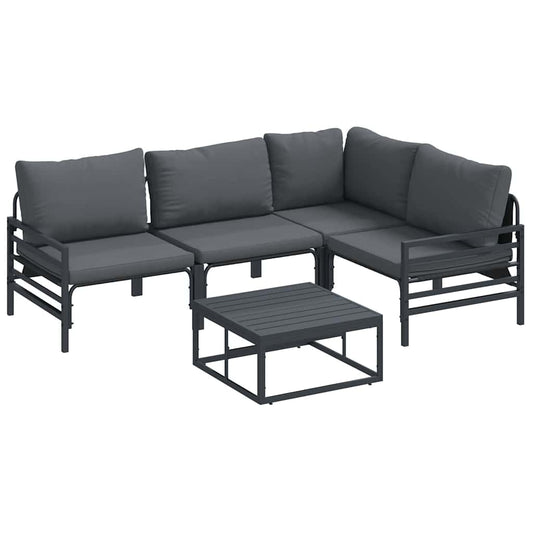 vidaXL Σετ Καναπέ Κήπου 6 pcs Ανθρακί Ατσάλι