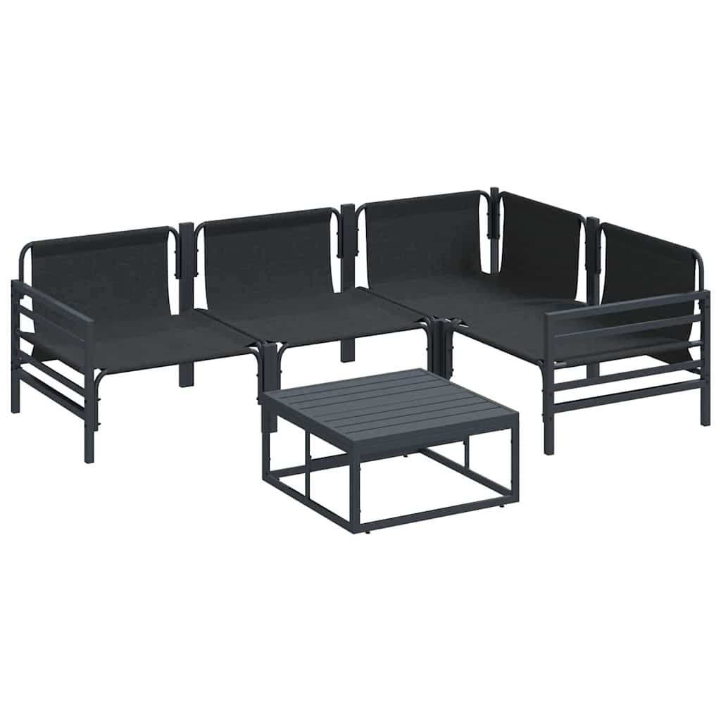 vidaXL Σετ Καναπέ Κήπου 6 pcs Ανθρακί Ατσάλι