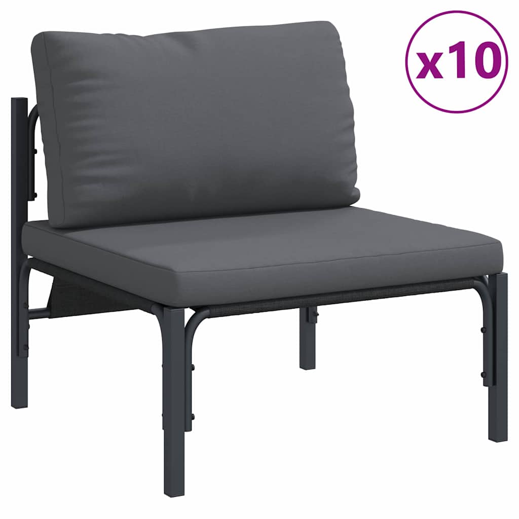 vidaXL Σετ Καναπέ Κήπου 14 pcs Ανθρακί Ατσάλι