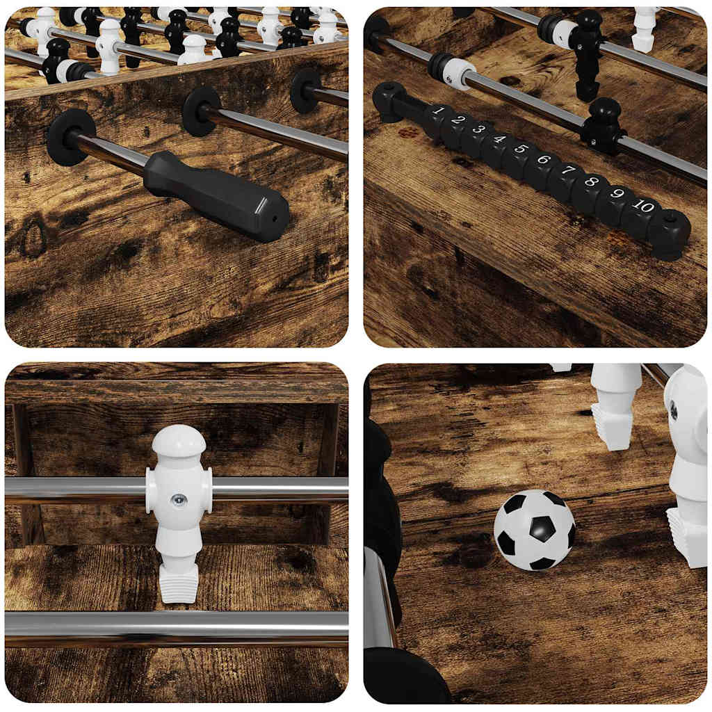 vidaXL Τραπέζι Ποδιού 2 pcs Καπνιστό Δρύς 146,5 x 74 x 85 εκ.