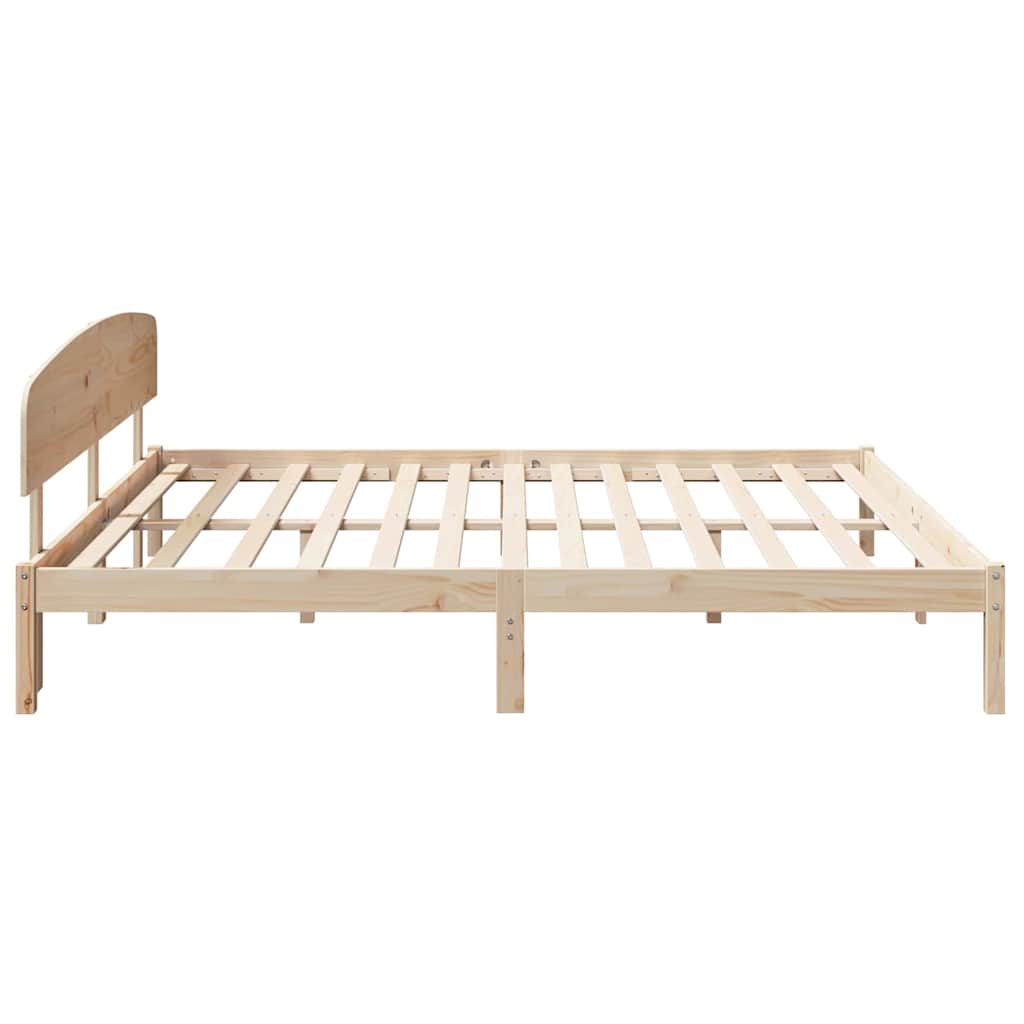 vidaXL Σκελετός Κρεβατιού Φυσικό 180 x 200 cm Στερεά ξυλεία πεύκου