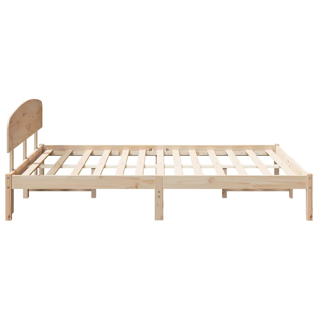 vidaXL Σκελετός Κρεβατιού Καφέ 160 x 200 cm Μασίφ ξύλο πεύκου