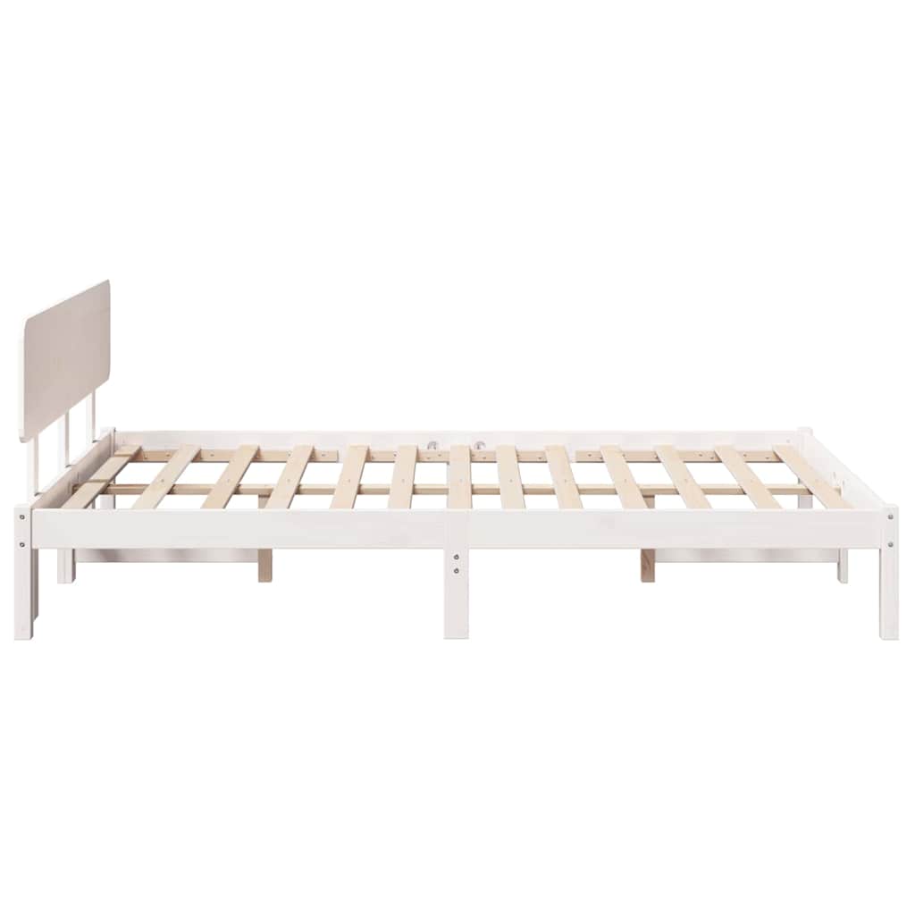 vidaXL Σκελετός Κρεβατιού Λευκό 120 x 200 cm Στερεά ξυλεία πεύκου