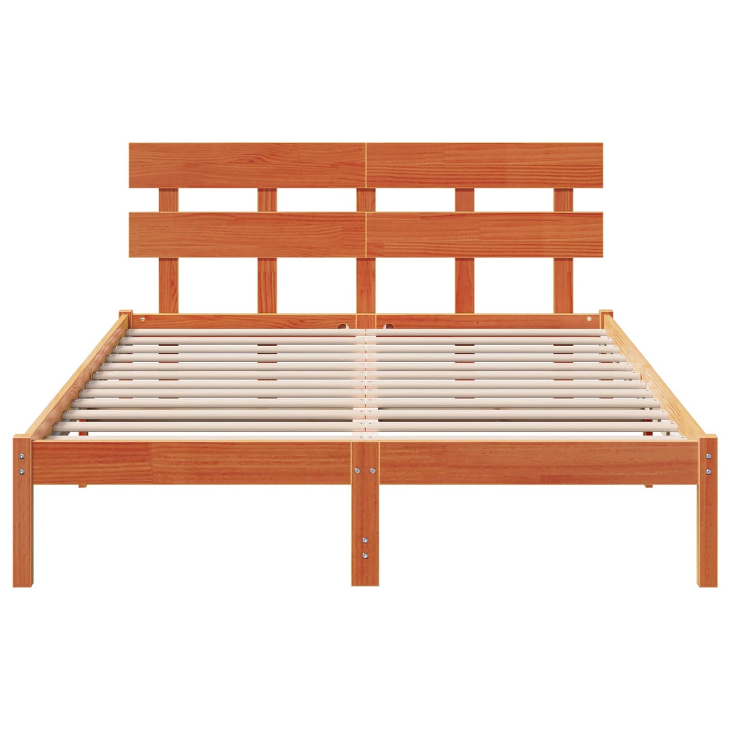 vidaXL Σκελετός Κρεβατιού Καφέ 160 x 200 cm Μασίφ ξύλο πεύκου