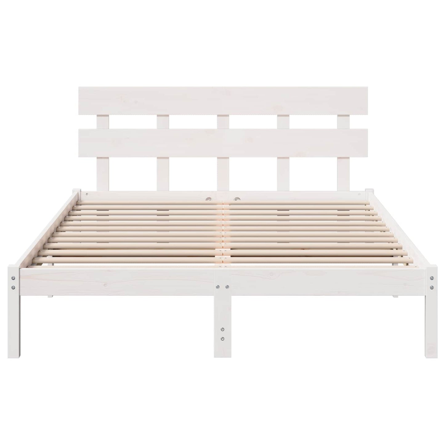 vidaXL Σκελετός Κρεβατιού Καφέ 140 x 200 cm Μασίφ ξύλο πεύκου