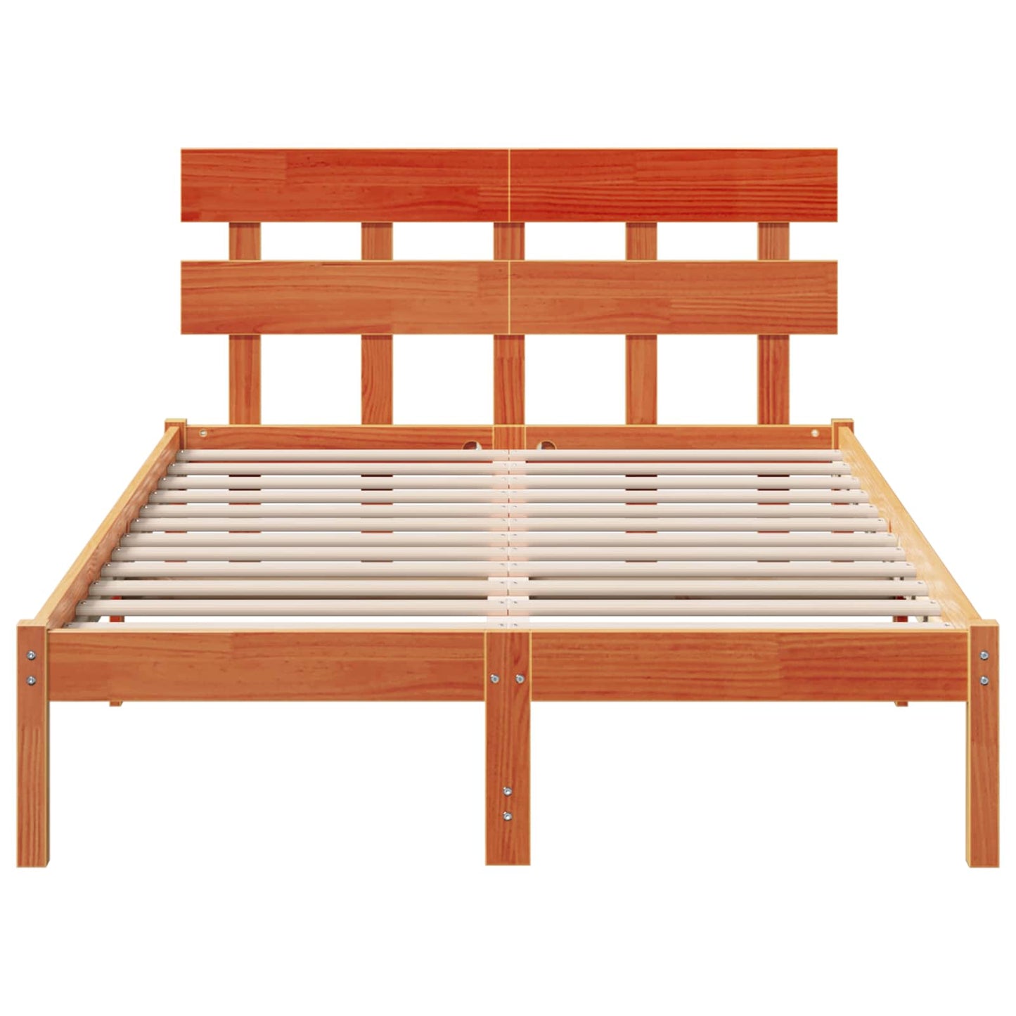 vidaXL Σκελετός Κρεβατιού Καφέ 120 x 200 cm Μασίφ ξύλο πεύκου