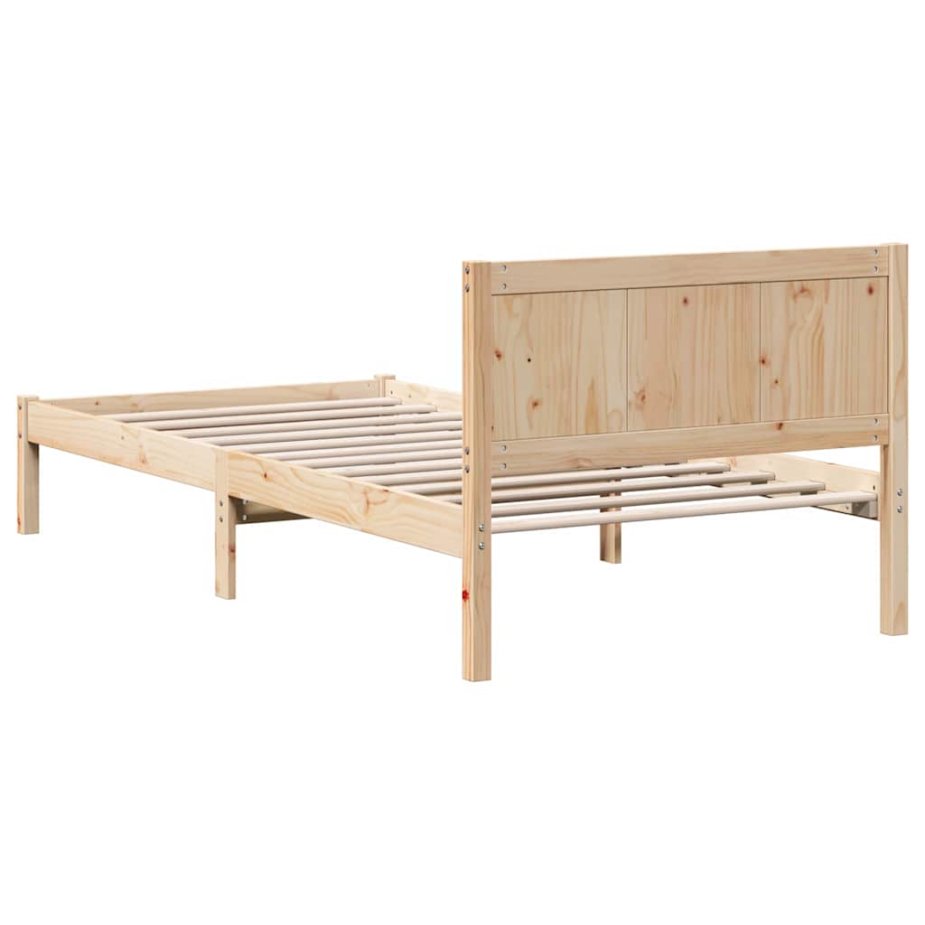 vidaXL Σκελετός Κρεβατιού Καφέ 100 x 200 cm Μασίφ ξύλο πεύκου