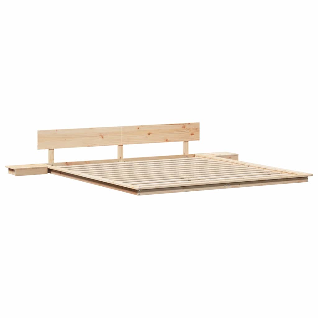 vidaXL Σκελετός Κρεβατιού Καφέ 200 x 200 cm ξύλο