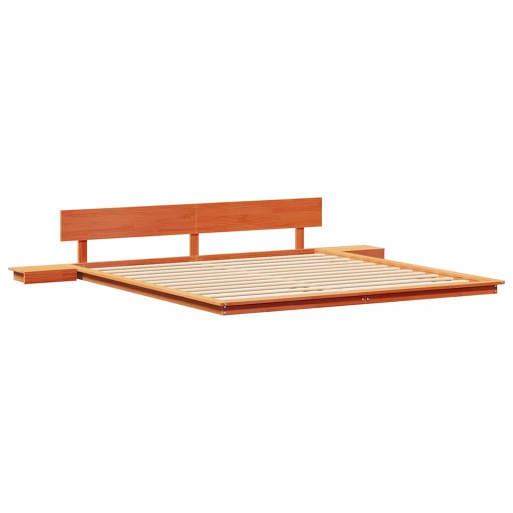 vidaXL Σκελετός Κρεβατιού Καφέ 200 x 200 cm ξύλο