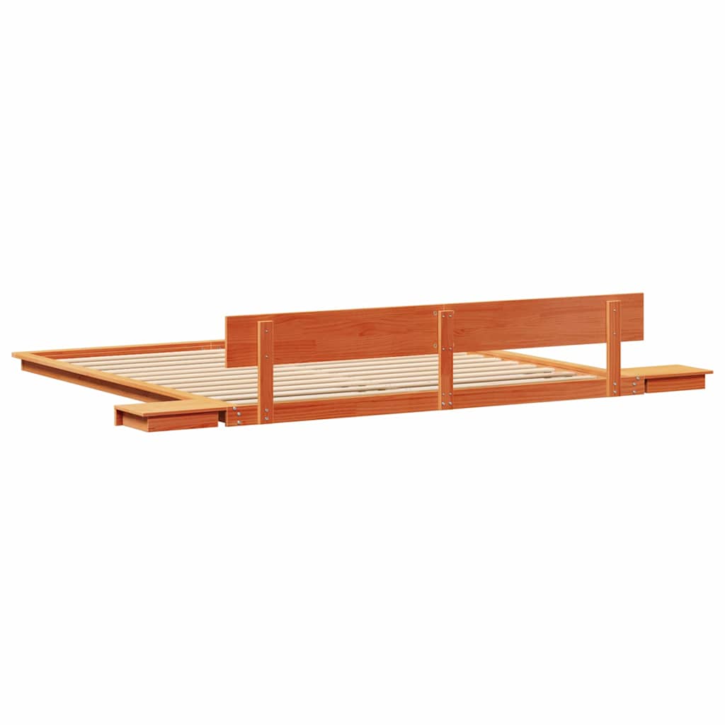 vidaXL Σκελετός Κρεβατιού Καφέ 200 x 200 cm ξύλο