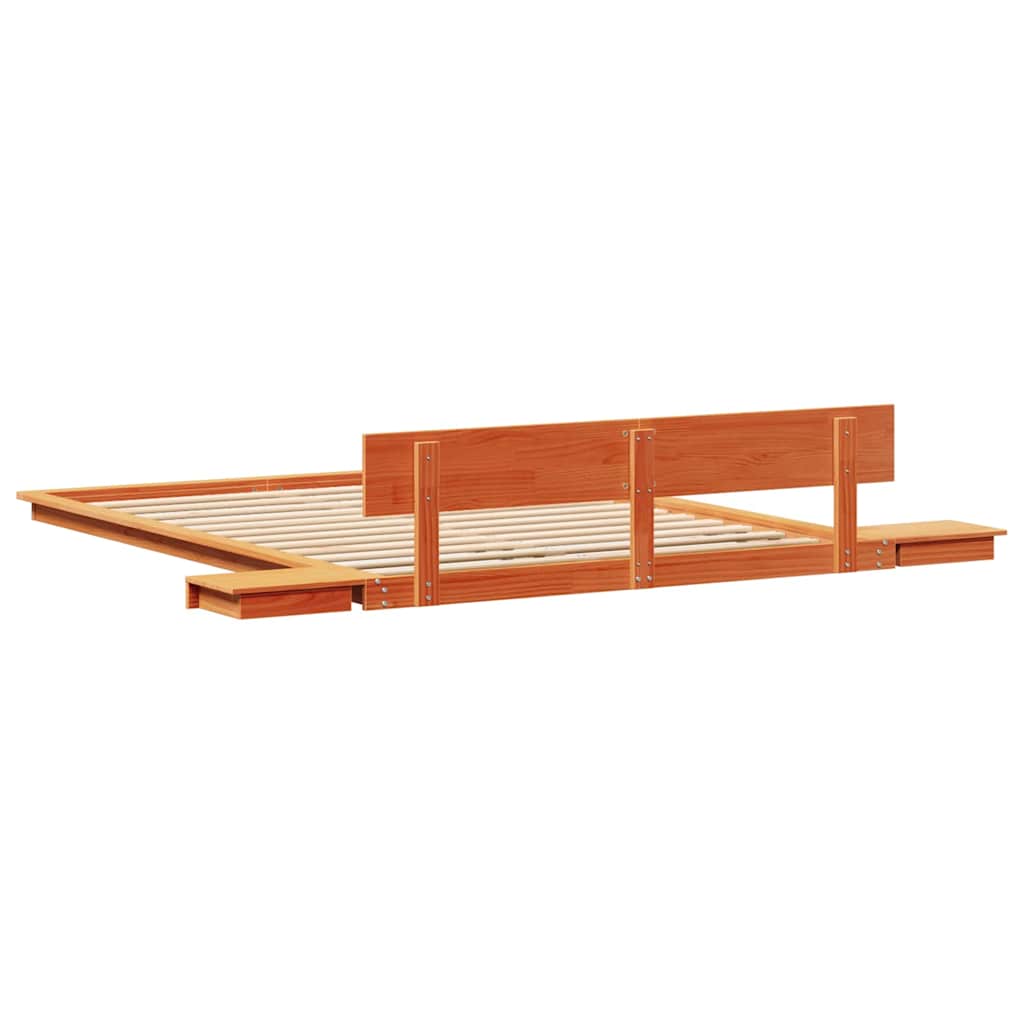vidaXL Σκελετός Κρεβατιού Καφέ 160 x 200 cm ξύλο