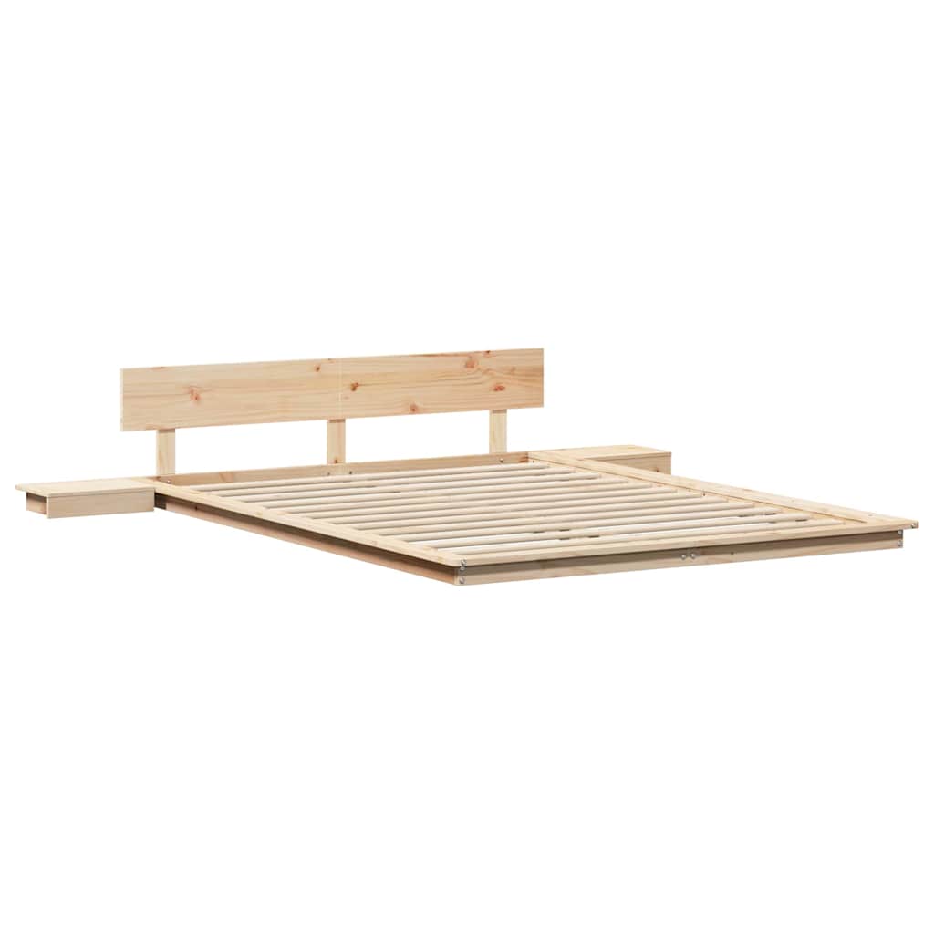 vidaXL Σκελετός Κρεβατιού Καφέ 150 x 200 cm ξύλο