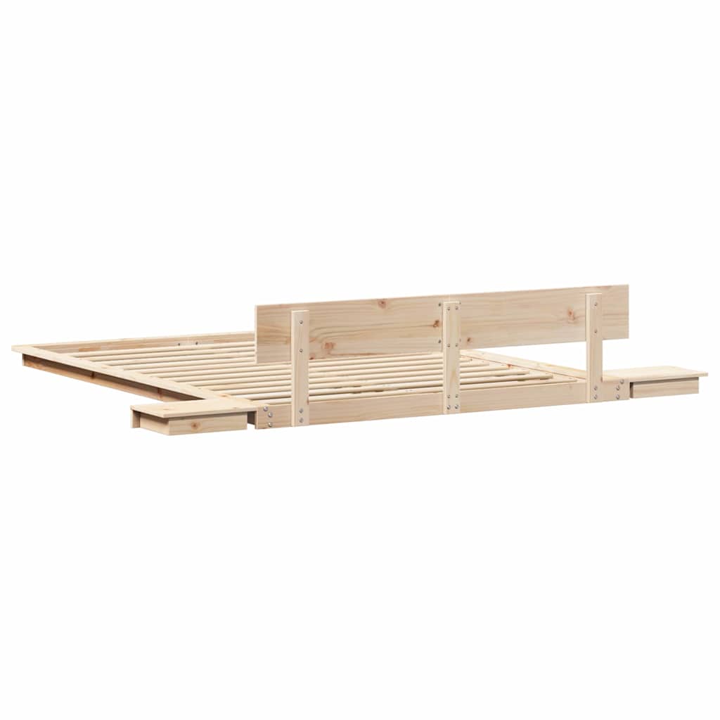 vidaXL Σκελετός Κρεβατιού Καφέ 150 x 200 cm ξύλο