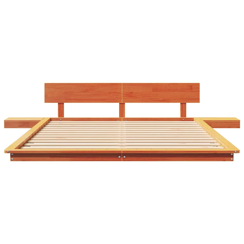 vidaXL Σκελετός Κρεβατιού Καφέ 150 x 200 cm ξύλο