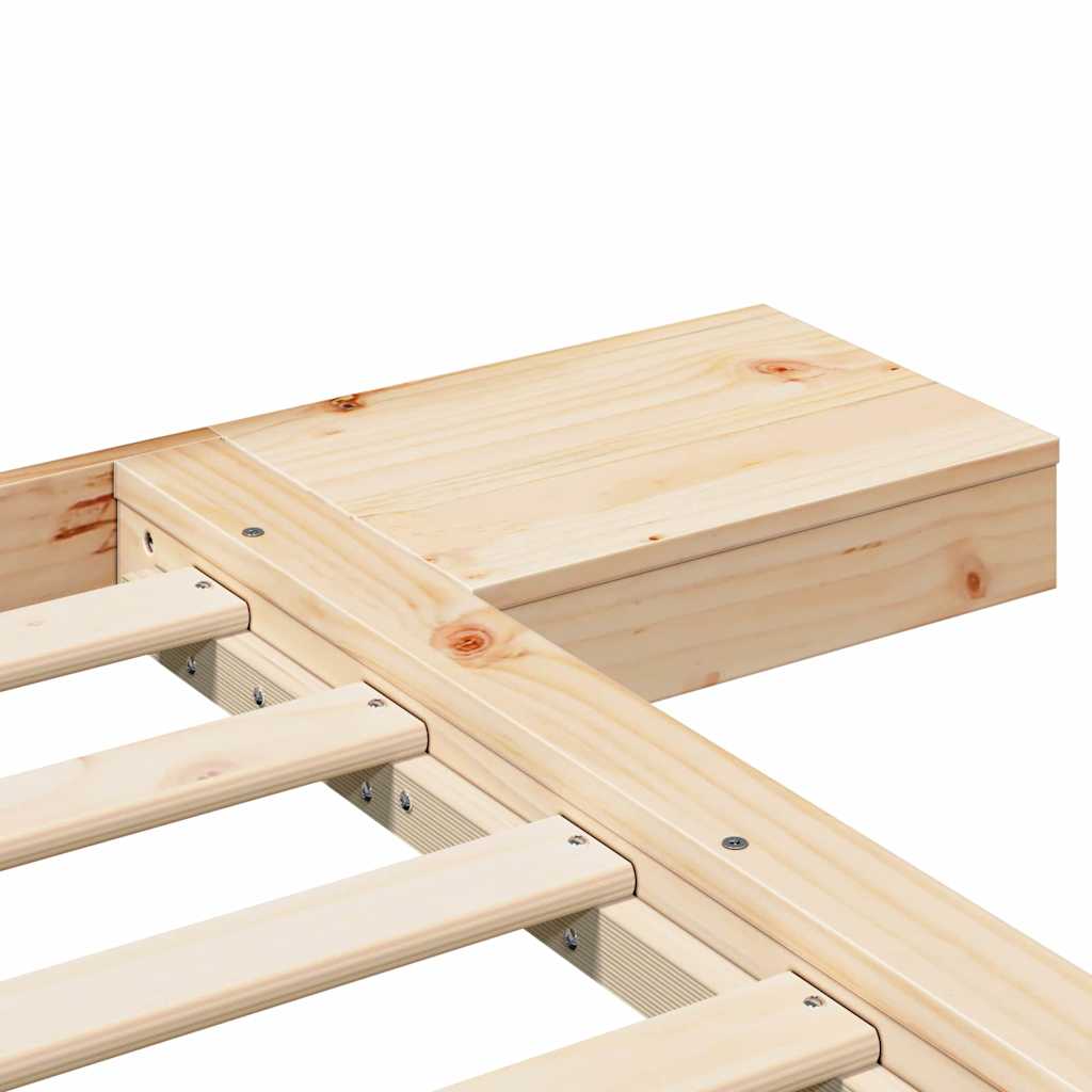 vidaXL Σκελετός Κρεβατιού Καφέ 140 x 200 cm ξύλο