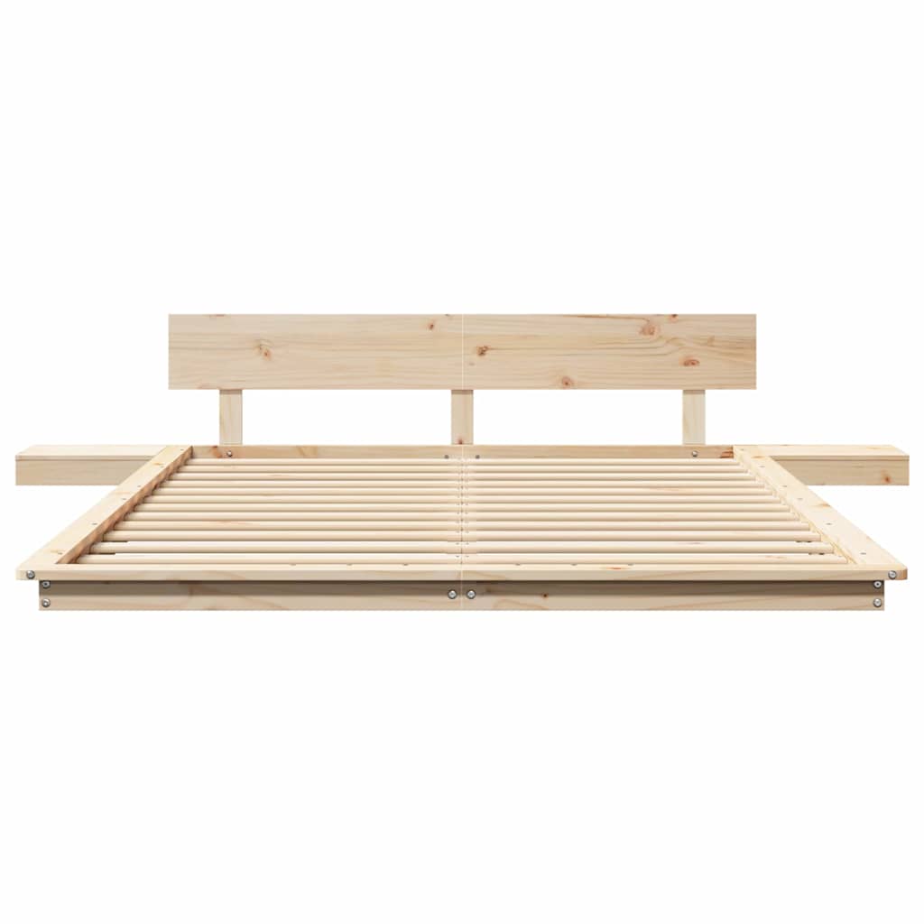 vidaXL Σκελετός Κρεβατιού Καφέ 140 x 200 cm ξύλο