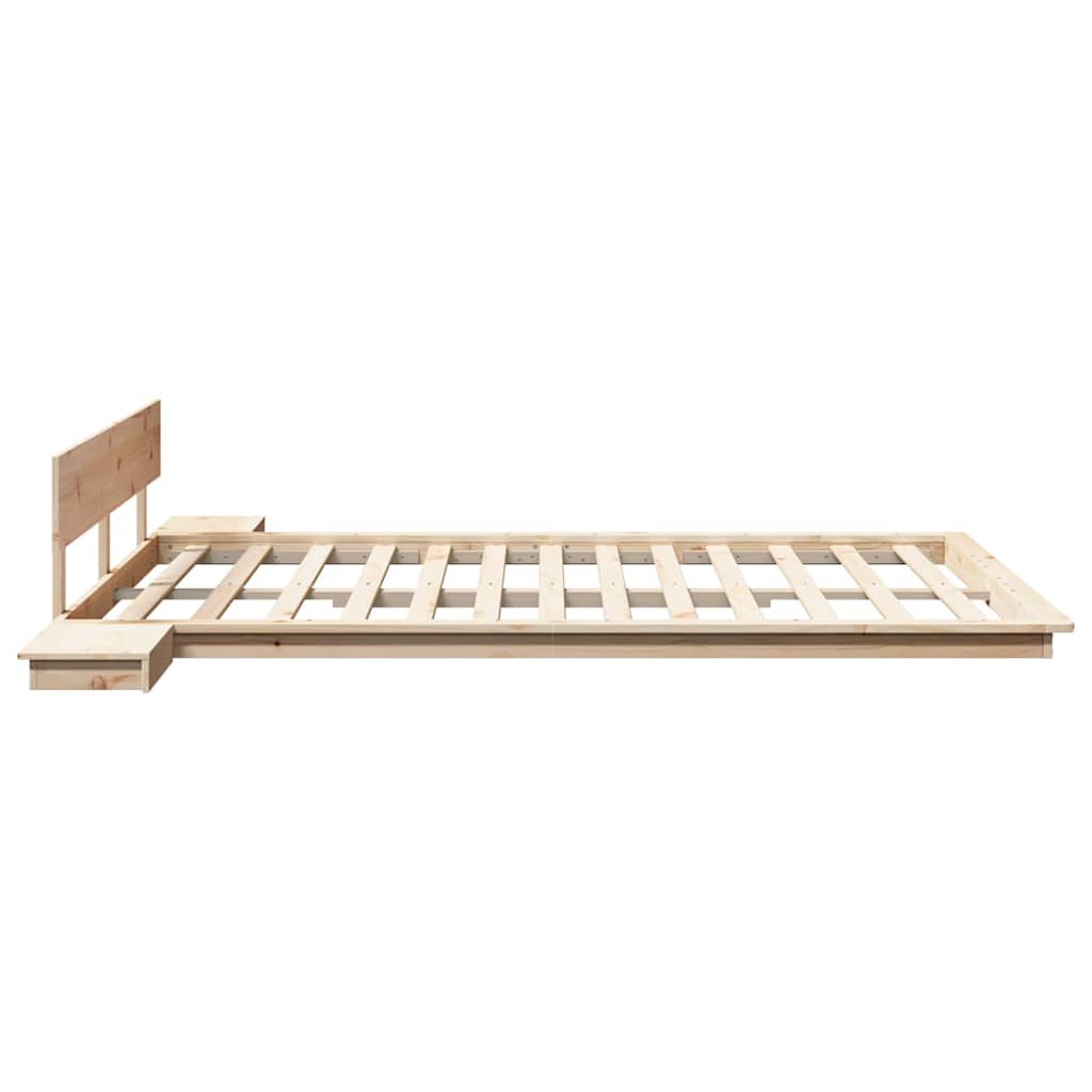 vidaXL Σκελετός Κρεβατιού Καφέ 140 x 200 cm ξύλο