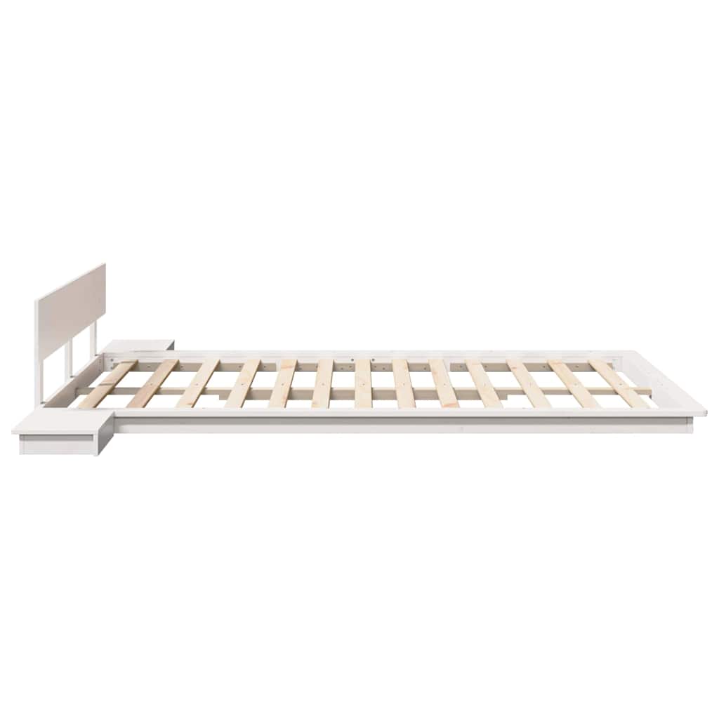 vidaXL Σκελετός Κρεβατιού Λευκό 140 x 200 cm ξύλο