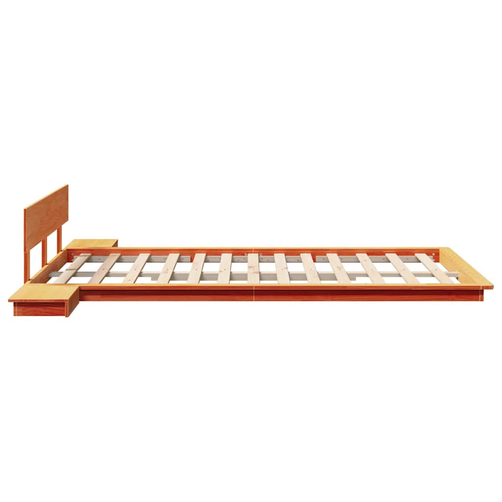 vidaXL Σκελετός Κρεβατιού Καφέ 140 x 190 cm ξύλο