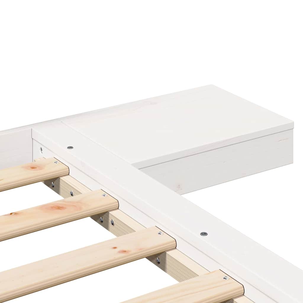 vidaXL Σκελετός Κρεβατιού με κεφαλάρι Καφέ 135 x 190 cm ξύλο