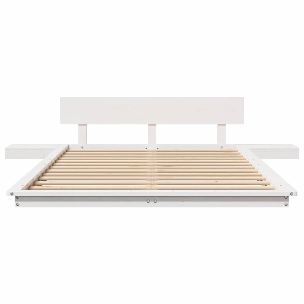 vidaXL Σκελετός Κρεβατιού με κεφαλάρι Καφέ 135 x 190 cm ξύλο
